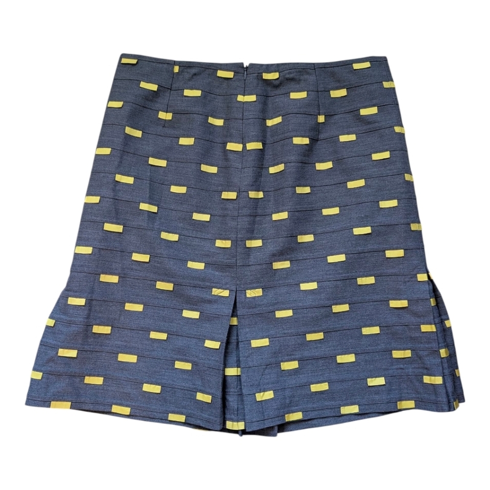 Per Se Silk And Wool Blend Yellow Tab Gray Skirt Size 12 - Picture 2 of 3